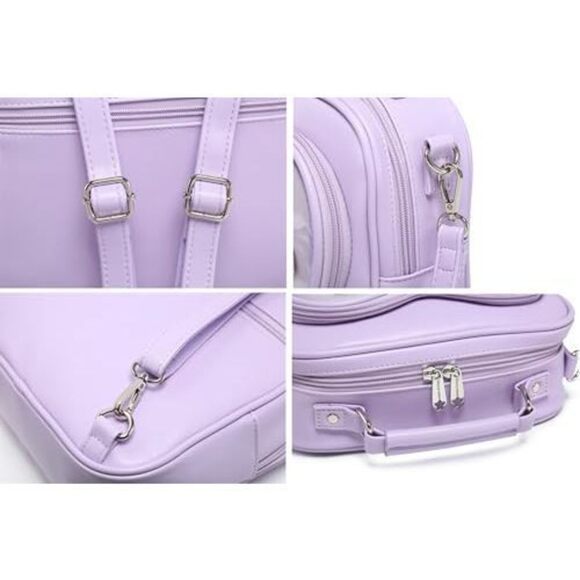 Modern Dopamine Color Ita Satchel Multi Purpose Backpack Crossbody Satchel Hea - Picture 4 of 9